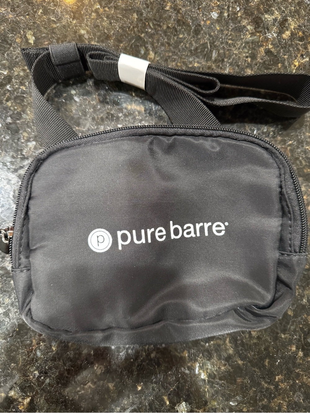Pure Barre Black Waist Bag with Logo